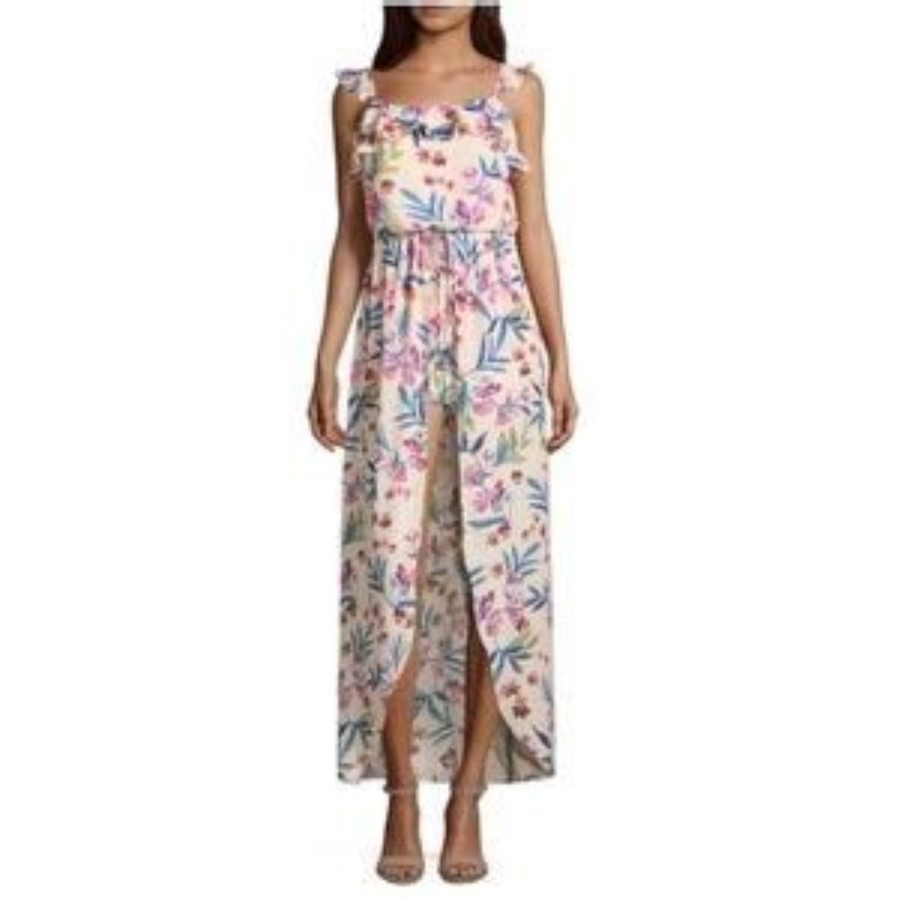 City Triangles Floral Romper/Maxi Dress - NWT!